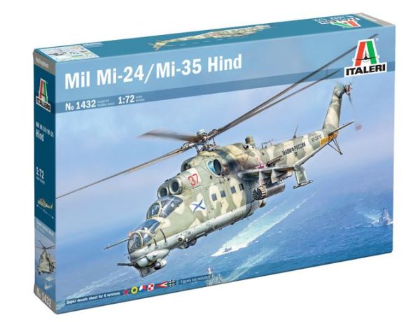 ITA1432 - MIL Mi-24 / Mi-35 Hind helicopter to assemble and paint - 1