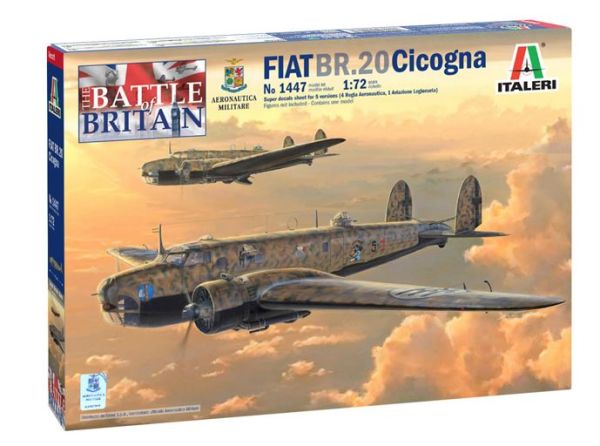 ITA1447 - FIAT BR.20 Cicogne bomber jet to assemble and paint - 1