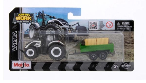 MST15590-G - VALTRA (white) with trailer (blister pack) - 1