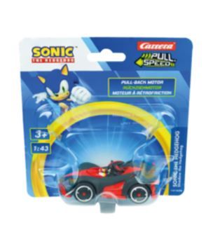 CARRERA15818326 - SONIC the Hedgehog friction car in blister pack - Black - Shadow - 1