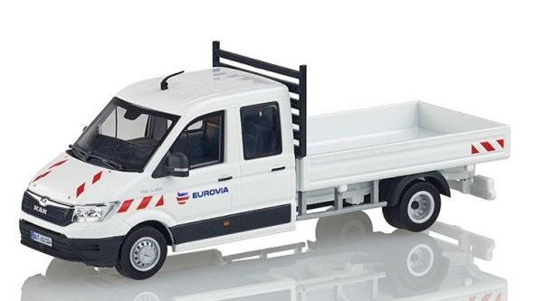 CON1616/04 - MAN TGE 4x2 flatbed truck with double cab EUROVIA - 1