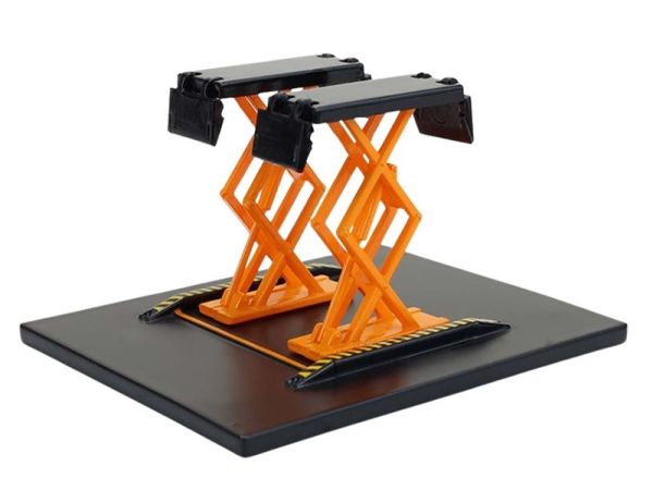 GREEN16220-A - Orange and black double scissor lift from the AUTO BODY SHOP series, still in blister pack - 1