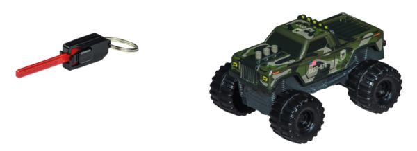 CARRERA16513001-C - Camouflage Monster Truck - Key Racer - 1