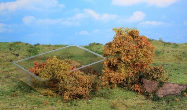 HEK1674 - 20 natural fibre bushes - autumnal - 1
