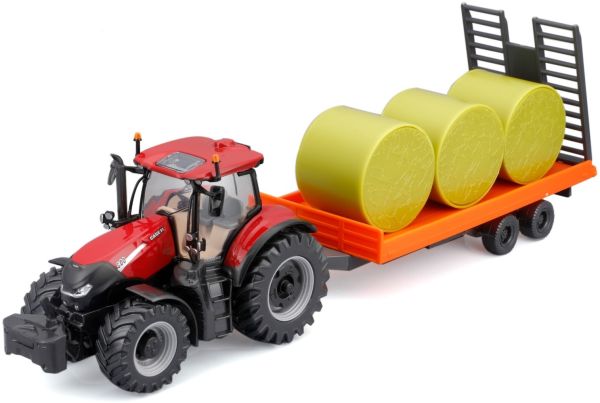 BUR31687 - CASE IH Optum 300 CVX with tray and straw bales at friction-powered - 1