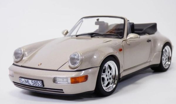 NOREV187140 - 1992 Porsche 911 Turbo Look Cabriolet, Zermatt Silver Metallic - 1