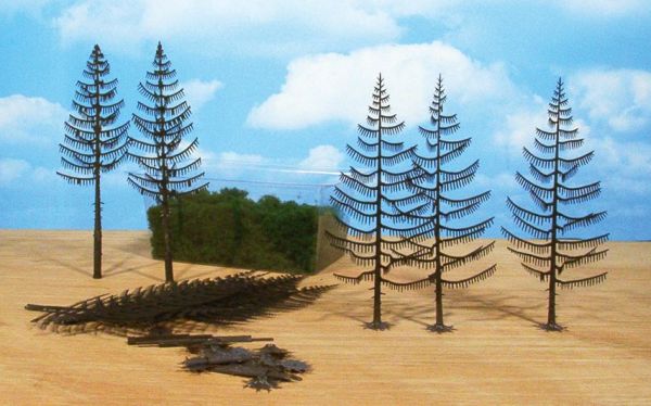 HEK1970 - Spruce kit with flocking 18-22 cm - 10 pieces - 1
