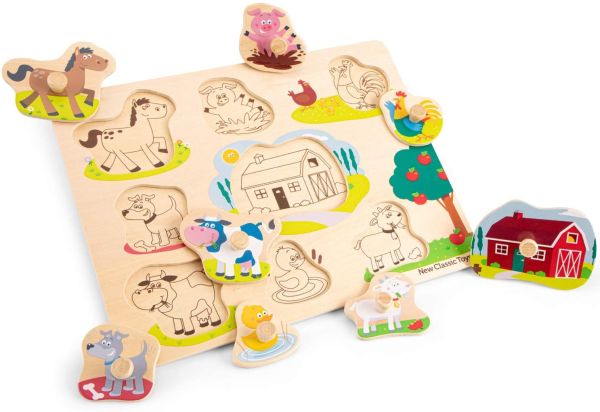 NCT10430 - 8 piece wooden jigsaw puzzle farm - 1