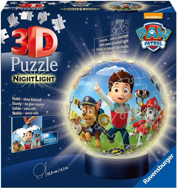 RAV118427 - Nightlight 3D Puzzle 72 Pieces PAW PATROL - 1