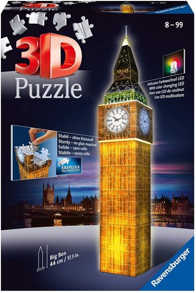 RAV125883 - 3D Puzzle 216 Pieces Big Ben illuminated - 1