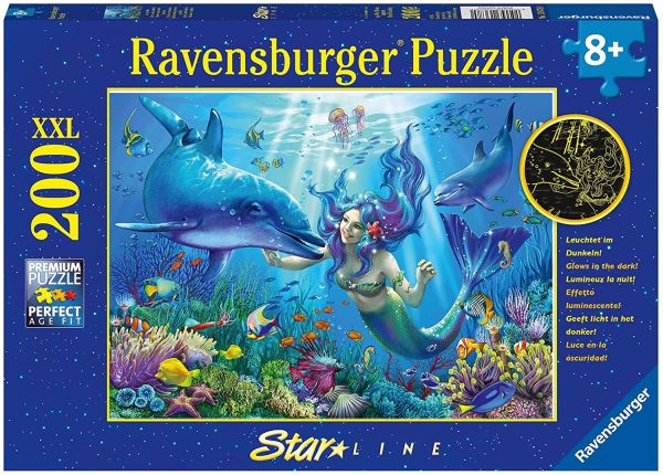 RAV136780 - Phosphorescent Puzzle 200 Pieces Underwater Paradise - 1