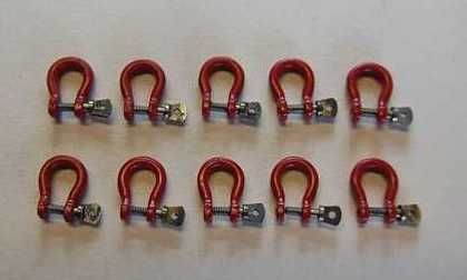 YCC634-1 - Lot of 10 Shackles of 25 Tons Red - 1