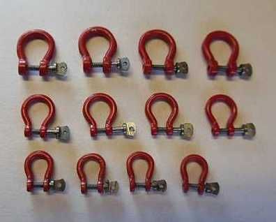 YCC631-1 - Set of 12 Red Shackles - 1