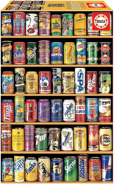 EDU14835 - 1000 Piece Puzzle Soda Cans - 1
