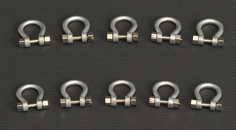 YCC636 - Lot of 8 Shackles 200 Gray Tons - 1