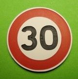 MCD-052 - Sign Limitation 30km/h - In kit - Post not included - 1