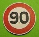 MCD-055 - Sign Limitation 90km/h - In kit - Post not included - 1