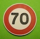 MCD-054 - Sign Limitation 70km/h - In kit - Post not included - 1