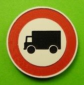 MCD-025 - Sign Prohibiting heavy goods vehicles - In kit form - Post not included - 1