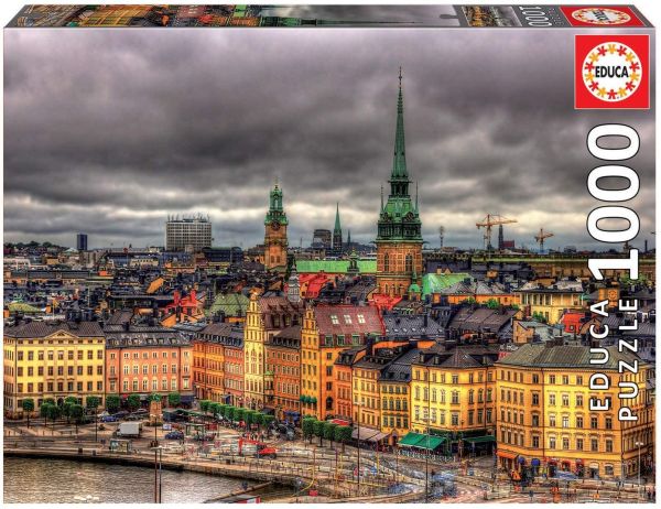 EDU17664 - 1000 Piece Puzzle View of Stockholm in Sweden - 1