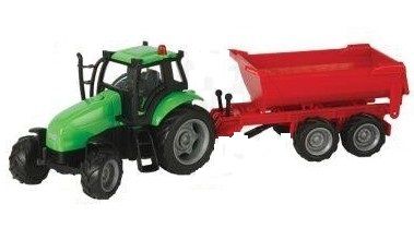 KID510653B - Green Friction Tractor with Gray Rims with tp Tipper - 1