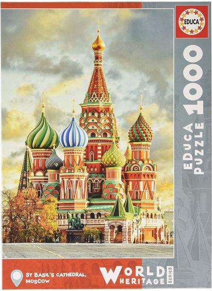 EDU17998 - 1000 Piece Puzzle St Basil's Cathedral in Moscow - 1