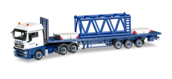 HER304696 - MAN TGX 6x4 with 3-axle platform and boom element for LIEBHERR LR1600/2 WASSEL crane - 1