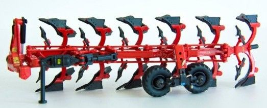 REP120 - Plough GREGOIRE BESSON RW8 6 bodies red - 1