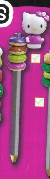 T8872B - Donut decoration for HELLO KITTY pencil with coloring - 1