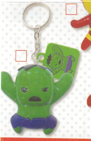 T8884C - MARVEL figurine keychain with two Stikers - HULK - 1