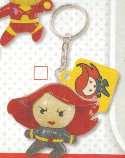 T8884F - MARVEL figurine keychain with two Stikers - BLACK WIDOW - 1