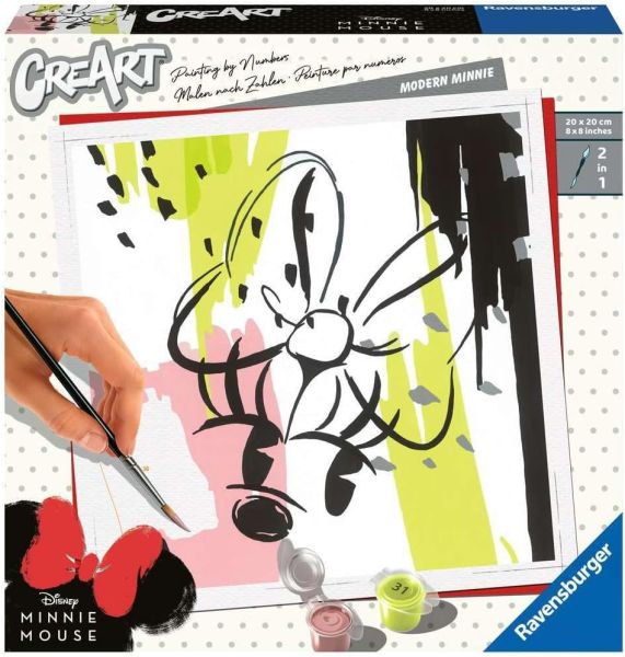 RAV201280 - CreArt DISNEY Minnie Modern with paint 20x20cm - 1