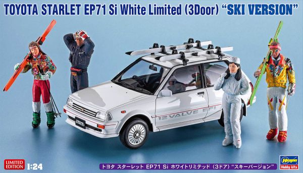 HAW20610 - TOYOTA Starlet EP71 Si White with figures - SKI version to assemble and paint - 1