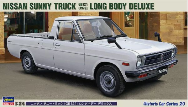 HAW21120 - NISSAN Sunny truck GB121 - Long body deluxe 1979 white to assemble and paint - 1