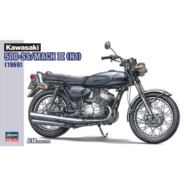 HAW21510 - KAWASAKI 500SS Mach III Motorcycle to be assembled and painted - 1