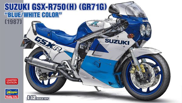 HAW21746 - SUZUKI GSX-R750H 1987 White and blue to be assembled and painted - 1