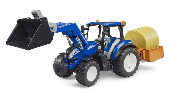 BRU2187 - NEW HOLLAND T5.120 with loader and tipping skip with forks - 1