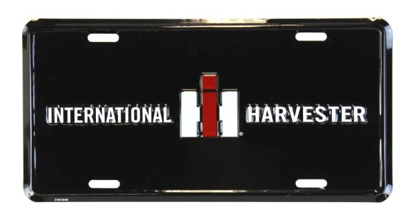 SIGN-2201 - Metal plate INTERNATIONAL HARVESTER Black - 30 x 15 cm - 1