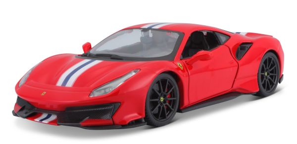 BUR26026 - FERRARI 488 Pista Red with white stripes - 1