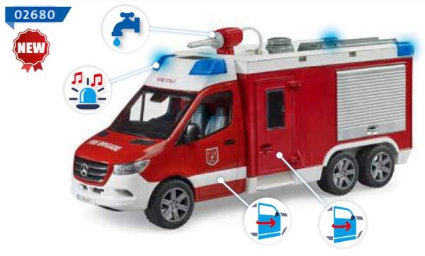 BRU2680 - MERCEDES Sprinter fire engine with sound and light - 1
