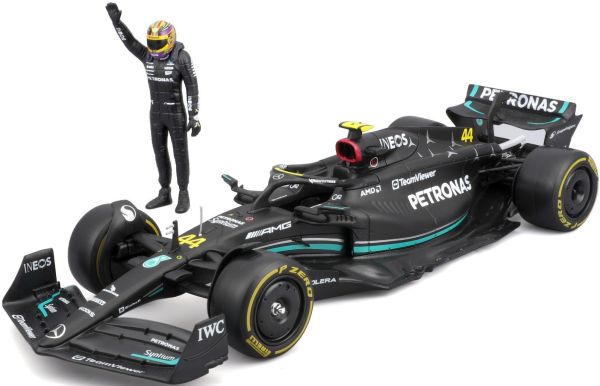 BUR28037H - MERCEDES-AMG W14E SF-23 #44 with L.HAMILTON figurine - 1
