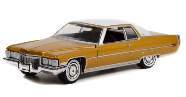 GREEN28100-A - CADILLAC coupé deville 1972 gold 70th anniversary in blister pack - 1
