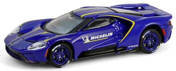 GREEN28160-F - FORD GT 2021 blue 135th Anniversary MICHELIN in blister pack - 1