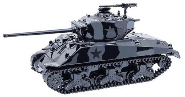 GREEN28170-D - 1976 SHERMAN M4 Long Barrel Tank Black from the BLACK BANDIT series in blister pack - 1