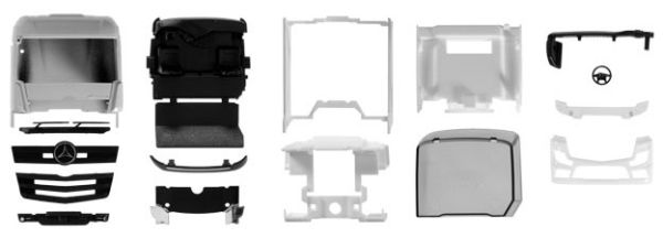 HER084390 - Lot of 2 cabins MERCEDES Actros streamspace In kit - 1