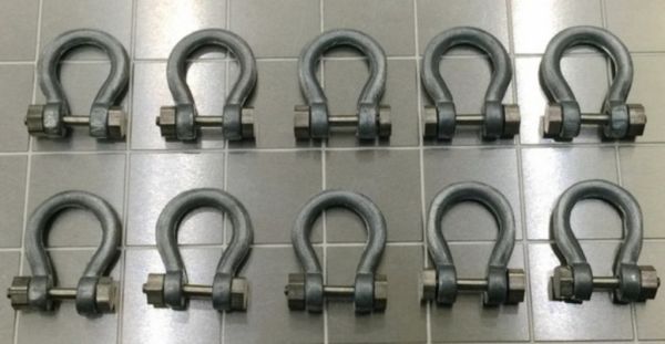 YCC639 - Lot of 10 Shackles 150/200 Tons (not threaded with bolts and nuts) - 1