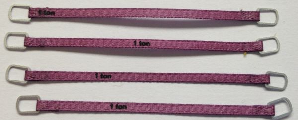 YCC331-2 - Set of 4 lifting straps 1 Ton 6cm Purple - 1