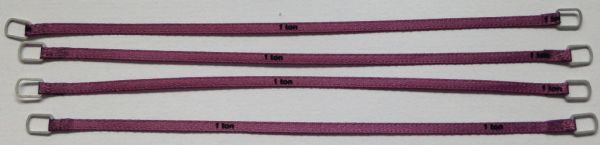 YCC331-5 - Set of 4 lifting straps 1 Ton 12cm Purple - 1