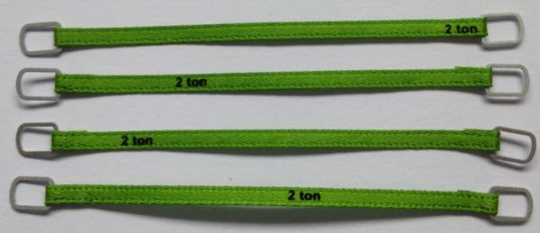 YCC332-2 - Set of 4 lifting straps 2 Tons of 6cm Green - 1