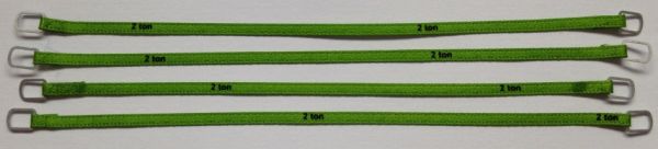 YCC332-5 - Set of 4 lifting straps 2 Tons of 12cm Green - 1
